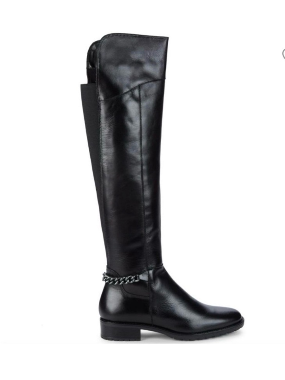 Kurt Geiger Classic Black Knee-High Leather Riding Boots